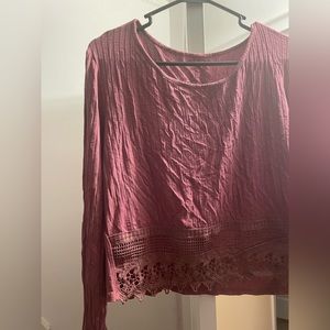 Soft & Sexy American Eagle Long Sleeve Crop Top
